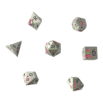 Würfel Stube Silber Metallwürfel mit pinken Magnolien Blüten Set