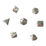 Würfel Stube Silber Metallwürfel mit pinken Magnolien Blüten Set