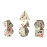 Würfel Stube Silber Metallwürfel mit pinken Magnolien Blüten Set