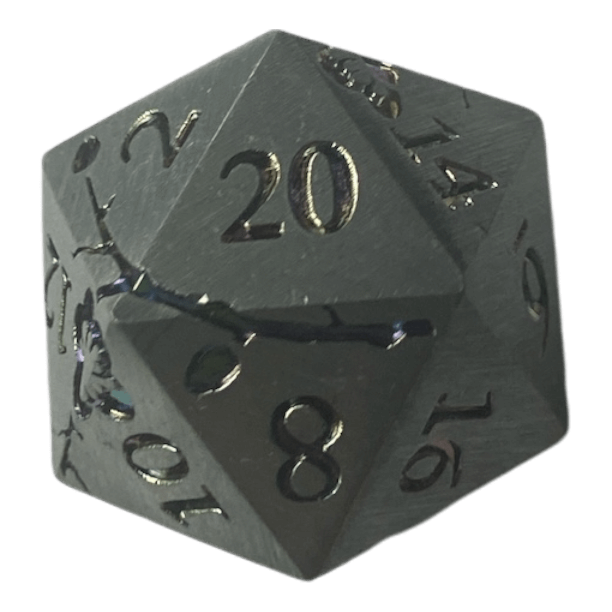 Würfel Stube Silber Metallwürfel mit Regenbogen Magnolien Blüten W20