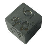 Würfel Stube Silber Metallwürfel mit Regenbogen Magnolien Blüten W6