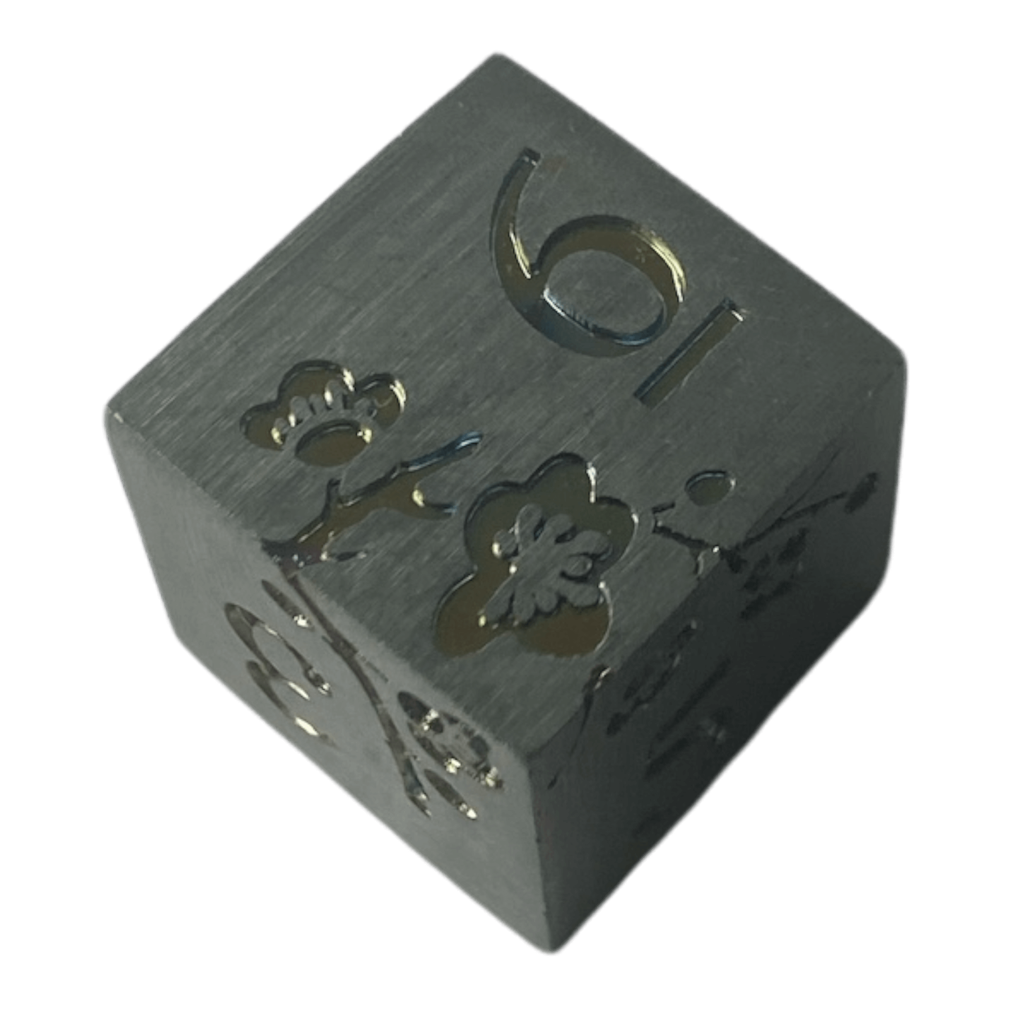 Würfel Stube Silber Metallwürfel mit Regenbogen Magnolien Blüten W6