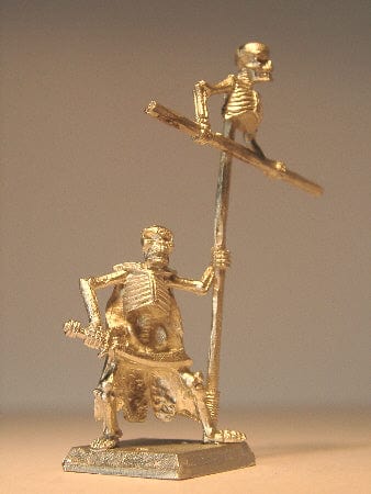 Ral Partha Skeleton Command - Standard Bearer