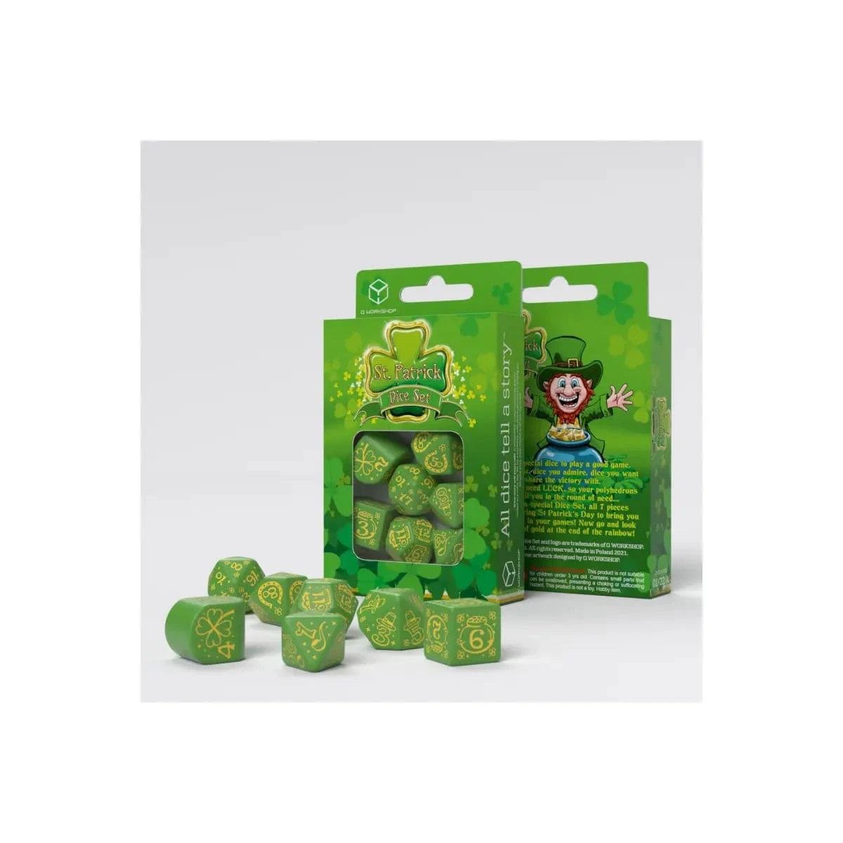 Q Workshop St. Patrick Dice Set - The Lucky Charm