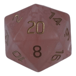 Blackfire Strawberry Quartz Edelsteinwürfel W20