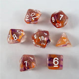 Waerfel Stube Swirl Dice orange-purple Set