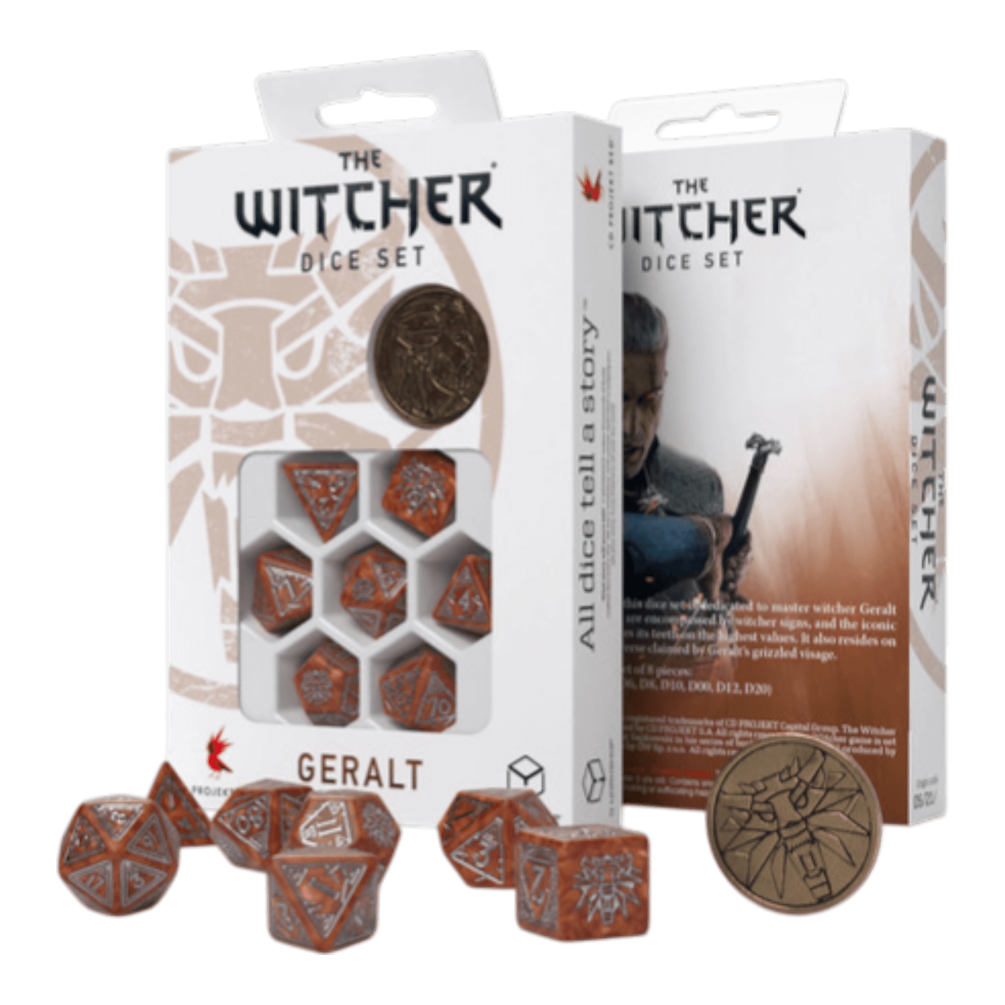 Q Workshop "The Witcher" Würfel Set Geralt  - Der Monsterschlächter