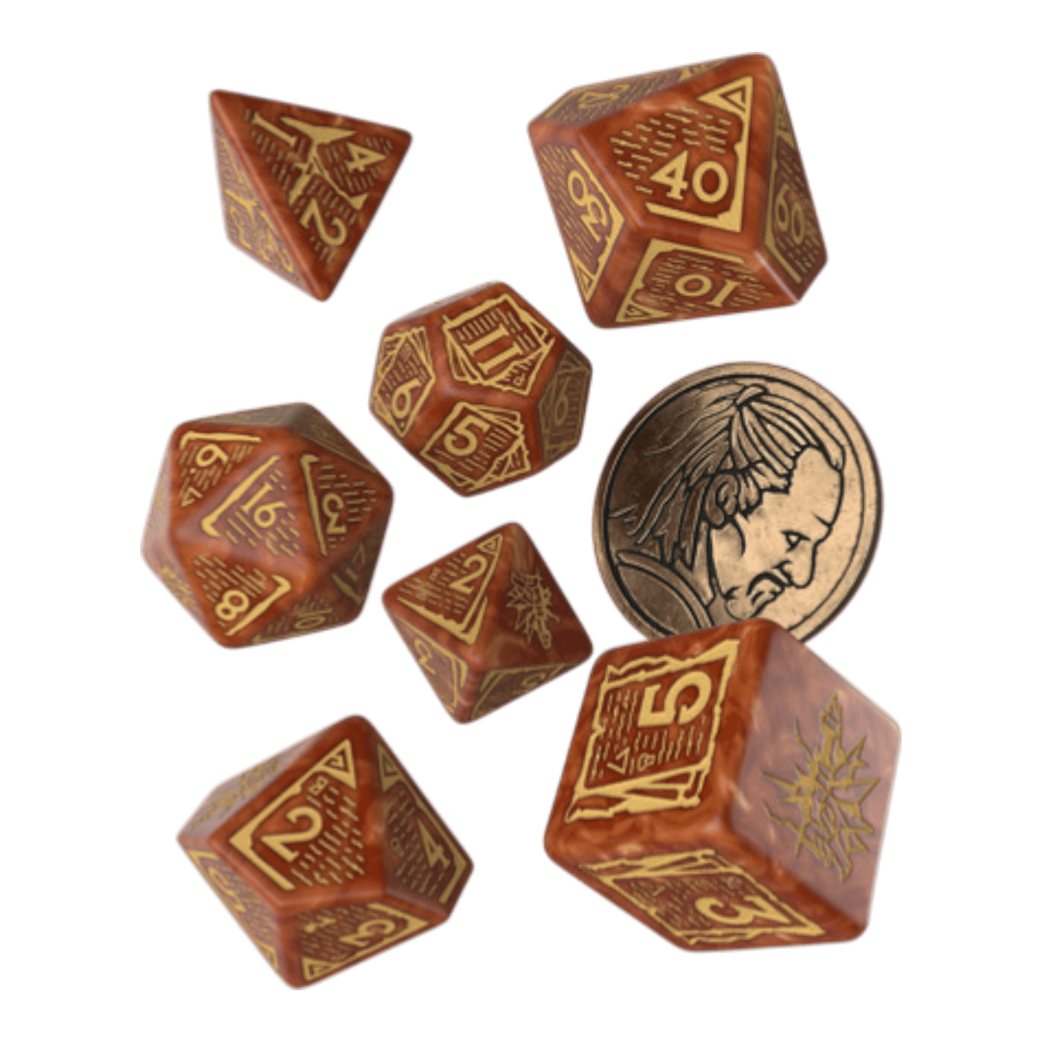 Q Workshop The Witcher Würfel Set Vesemir - Der weise Hexer