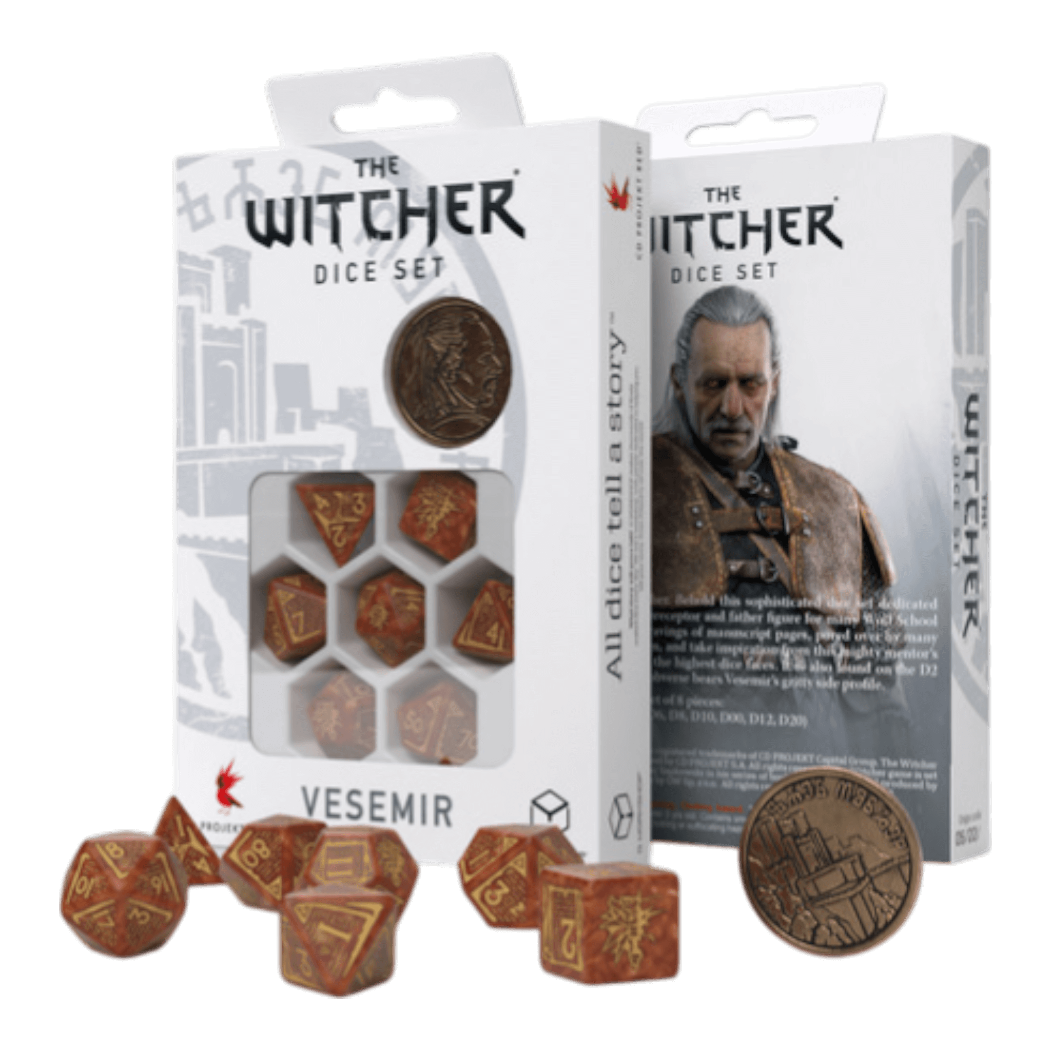 Q Workshop The Witcher Würfel Set Vesemir - Der weise Hexer