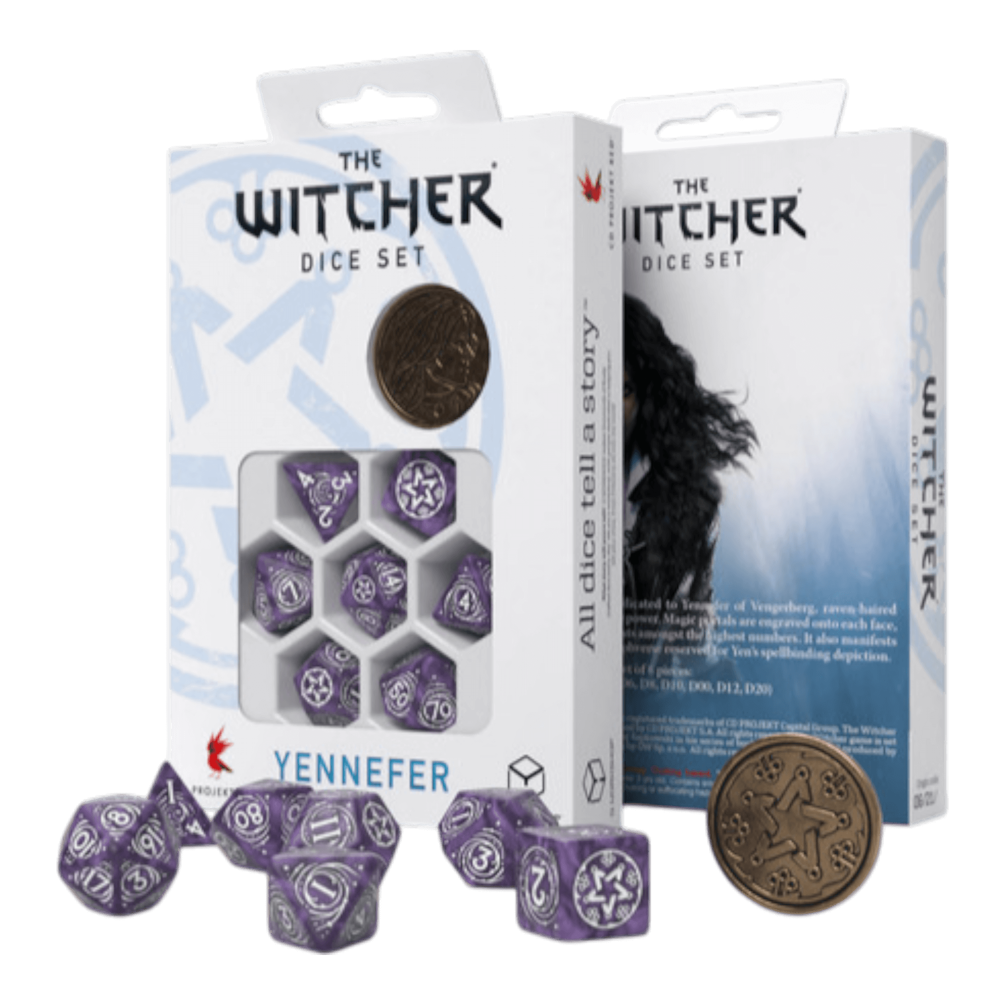 Q Workshop The Witcher Würfel Set Yennefer - Flieder & Stachelbeeren