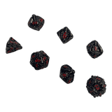 Würfel Stube Totenkopf Metallwürfel-Set (Schwarz mit roten Nummern) - 18mm