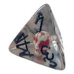 Würfel Stube Transparente Würfel mit Totenkopf - Bluttropfen W4