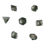 Würfel Stube Transparente Würfel mit Totenkopf - grün Set
