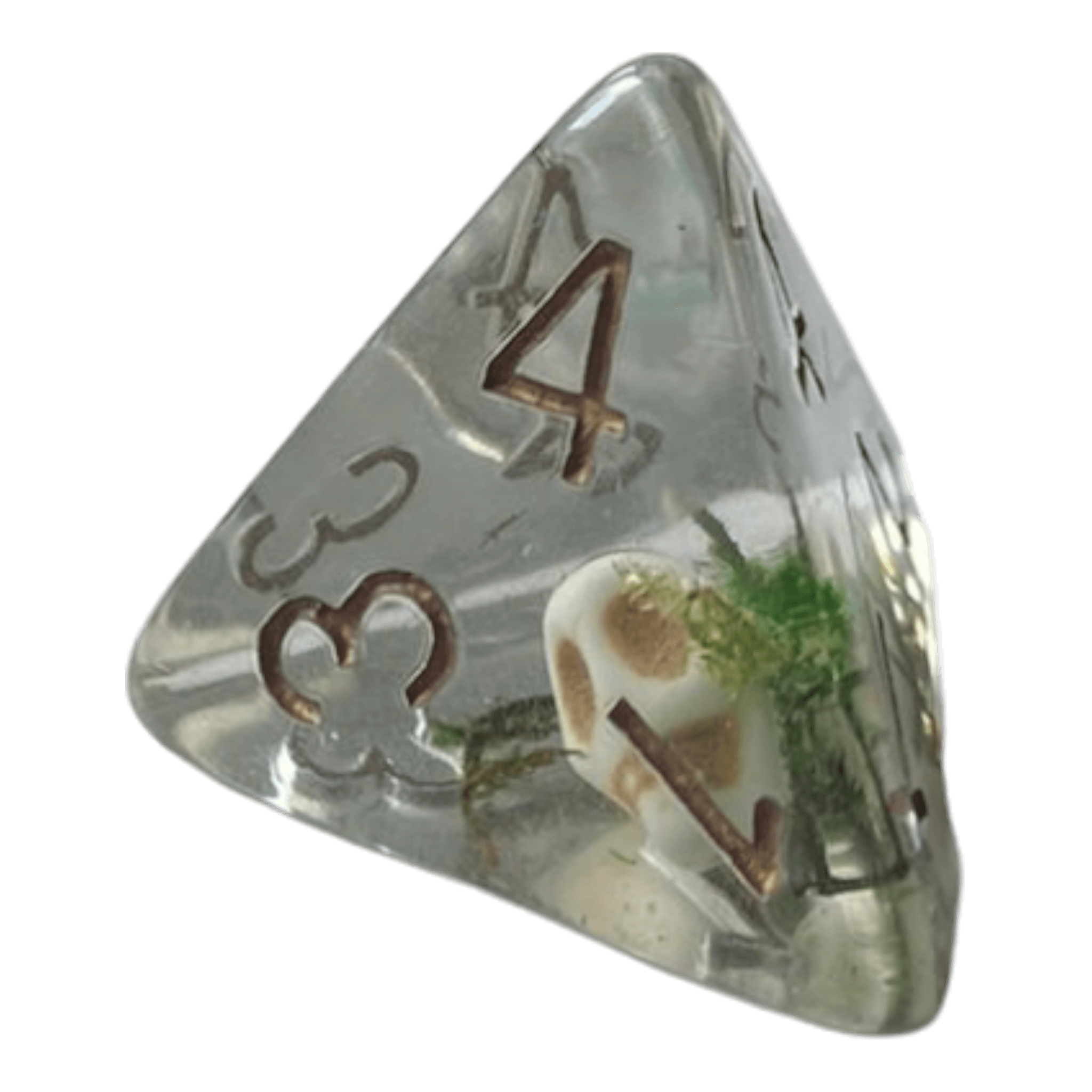 Würfel Stube Transparente Würfel mit Totenkopf - grün W4