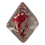 Würfel Stube Transparente Würfel mit Totenkopf & roten Ziffern - Bluttropfen W8