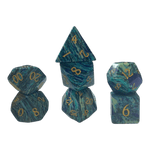 Waerfel Stube Turquoise Blau Edelsteinwürfel Set