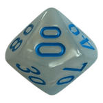 Chessex W10-0 Chessex Gemini Pearl Turquoise White/Blue