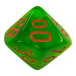 Chessex W10-0 Chessex Gemini Plasma Green/Teal/Orange