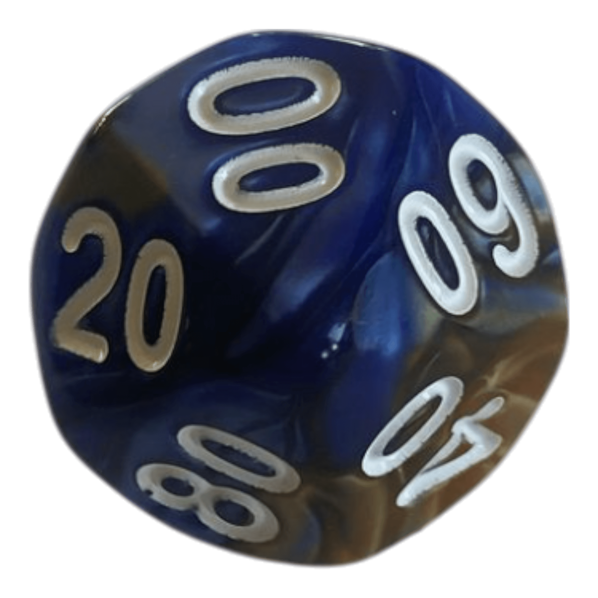 Würfel Stube W10-0 Perlmuttwürfel in Blau & Gold