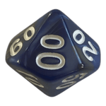 Würfel Stube W10-0 Perlmuttwürfel in Blau & Gold