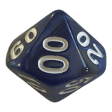 Würfel Stube W10-0 Perlmuttwürfel in Blau & Gold