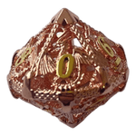Würfel Stube W10 Drachenwürfel-Set (Kupfer mit goldenen Nummern) - 18mm
