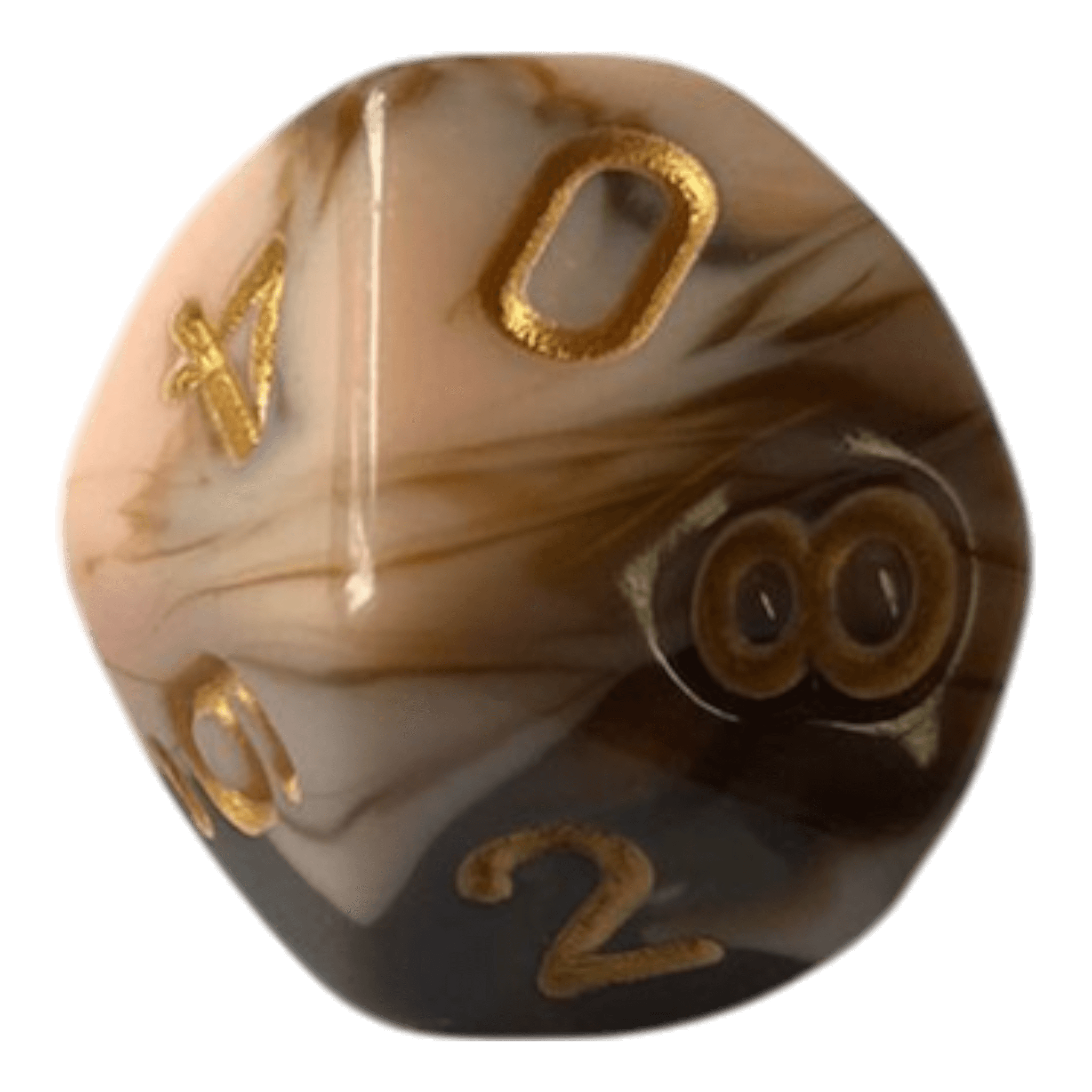 Würfel Stube W10 Marmorierter Würfel in Chocolate & Rosa - 16mm