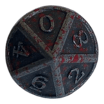 Würfel Stube W10 Metallwürfel Silber Bluttropfen 15mm