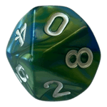 Würfel Stube W10 Perlmuttwürfel in Blau & Grün