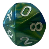 Würfel Stube W10 Perlmuttwürfel in Blau & Grün