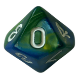 Würfel Stube W10 Perlmuttwürfel in Blau & Grün