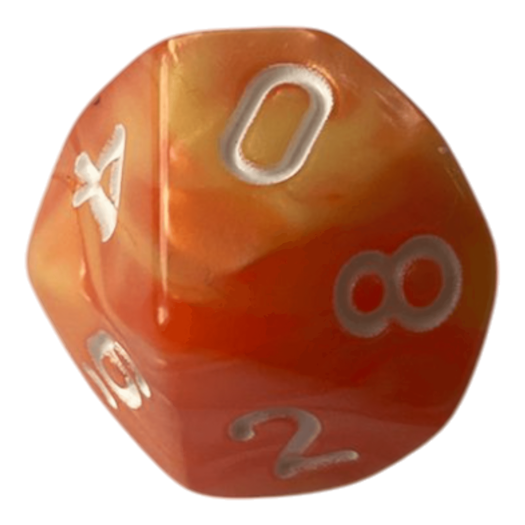 Würfel Stube W10 Perlmuttwürfel Set in Orange & Gelb