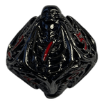 Würfel Stube W10 Totenkopf Metallwürfel (Schwarz mit roten Nummern) - 18mm