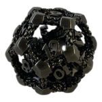 Würfel Stube W12 Drachenwürfel aus Antiken Silber  - 18mm