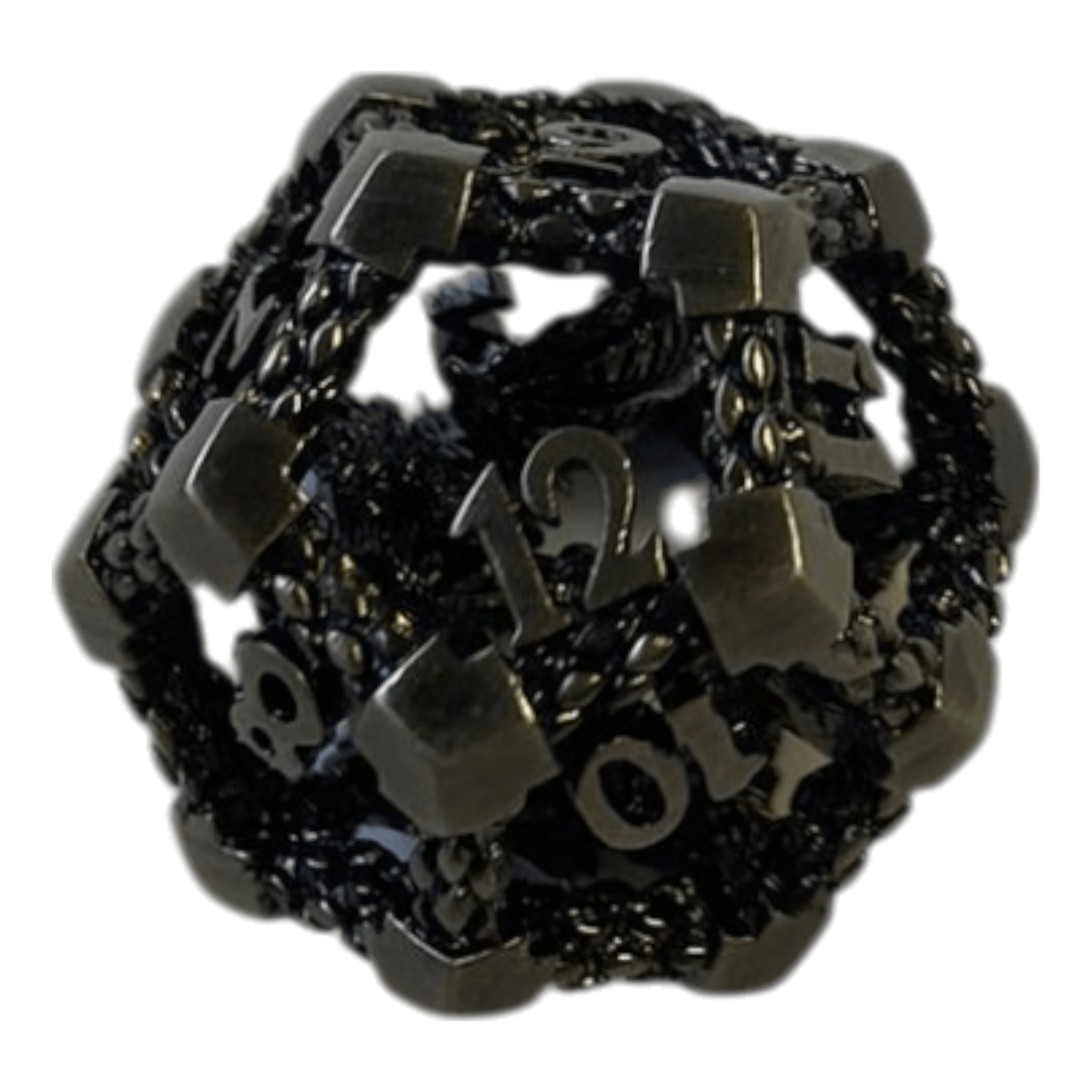 Würfel Stube W12 Drachenwürfel aus Antiken Silber  - 18mm