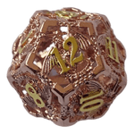 Würfel Stube W12 Drachenwürfel-Set (Kupfer mit goldenen Nummern) - 18mm