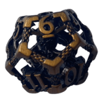 Würfel Stube W12 Oktopus Metallwürfel (Ancient Gold mit goldenen Nummern) - 18mm