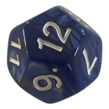 Würfel Stube W12 Perlmuttwürfel in Blau & Gold