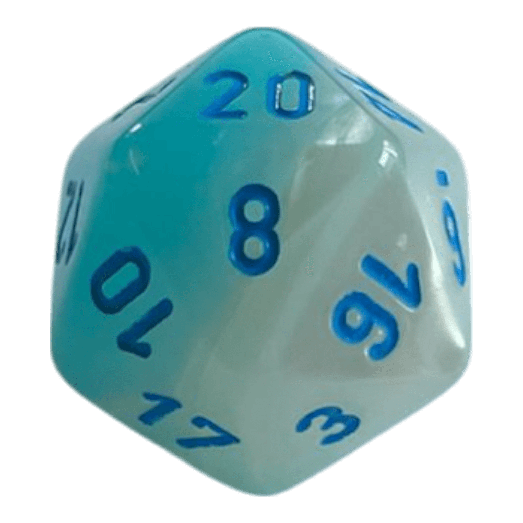 Chessex W20 Chessex Gemini Pearl Turquoise White/Blue