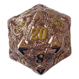 Würfel Stube W20 Drachenwürfel-Set (Kupfer mit goldenen Nummern) - 18mm