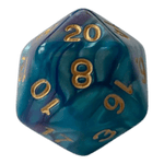 Würfel Stube W20 Perlmuttwürfel in Blau & Lila