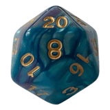 Würfel Stube W20 Perlmuttwürfel in Blau & Lila