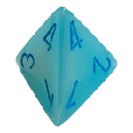 Chessex W4 Chessex Gemini Pearl Turquoise White/Blue