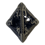 Würfel Stube W4 Drachenwürfel aus Antiken Silber  - 18mm