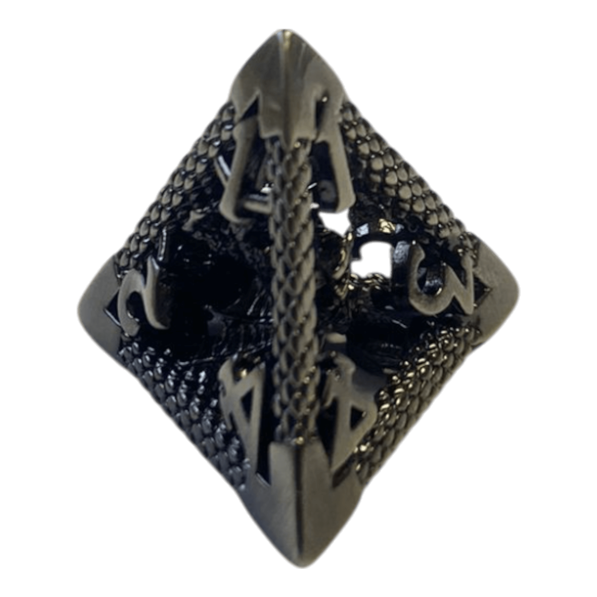 Würfel Stube W4 Drachenwürfel aus Antiken Silber  - 18mm