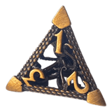 Würfel Stube W4 Oktopus Metallwürfel (Ancient Gold mit goldenen Nummern) - 18mm