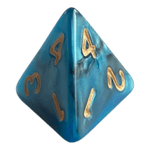 Philos W4 Perlmutt Würfel in Blau/Schwarz