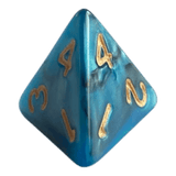 Philos W4 Perlmutt Würfel in Blau/Schwarz