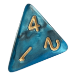 Philos W4 Perlmutt Würfel in Blau/Schwarz