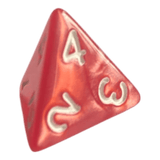 Philos W4 Perlmutt Würfel in Rot